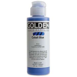 Golden Fluid Akrilik Boya 118 Ml Seri 8 Cobalt Blue - 6