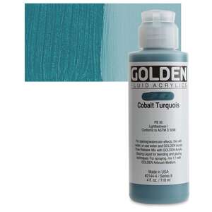 Golden - Golden Fluid Akrilik Boya 118 Ml Seri 8 Cobalt Turquois