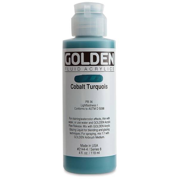 Golden Fluid Akrilik Boya 118 Ml Seri 8 Cobalt Turquois
