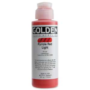 Golden Fluid Akrilik Boya 118 Ml Seri 8 Pyrrolle Red Light - 3