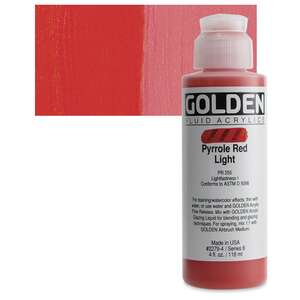 Golden - Golden Fluid Akrilik Boya 118 Ml Seri 8 Pyrrolle Red Light