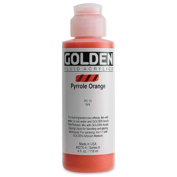 Golden Fluid Akrilik Boya 118 Ml Seri 8 Pyrrole Orange