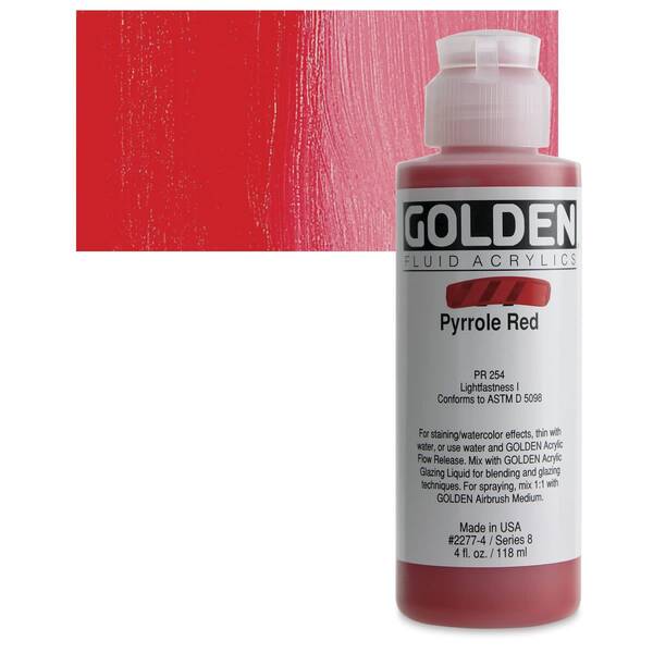 Golden Fluid Akrilik Boya 118 Ml Seri 8 Pyrrole Red - 1