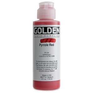 Golden Fluid Akrilik Boya 118 Ml Seri 8 Pyrrole Red - 3