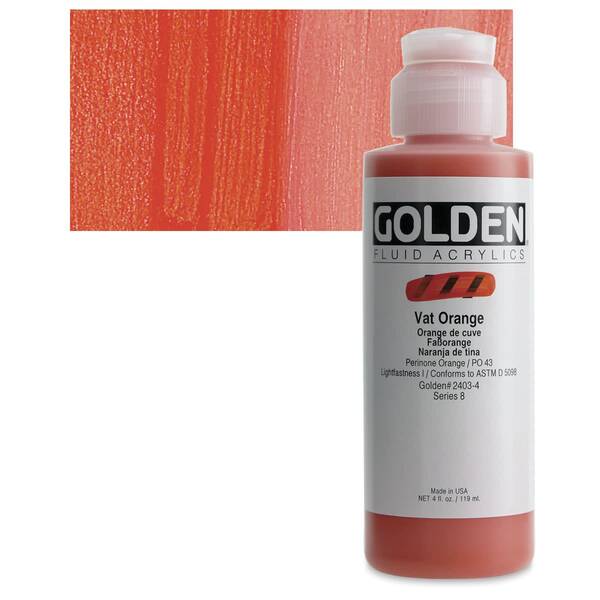 Golden Fluid Akrilik Boya 118 Ml Seri 8 Vat Orange - 1