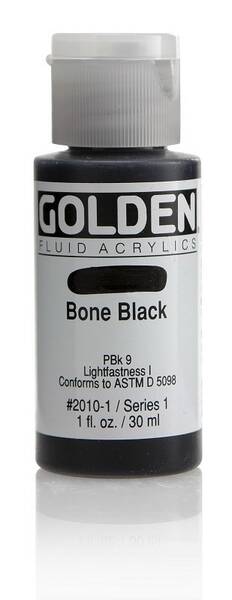 Golden Fluid Akrilik Boya 30 Ml Seri 1 Bone Black - 1