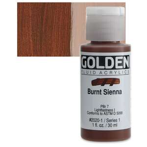 Golden Fluid Akrilik Boya 30 Ml Seri 1 Burnt Sienna - 1