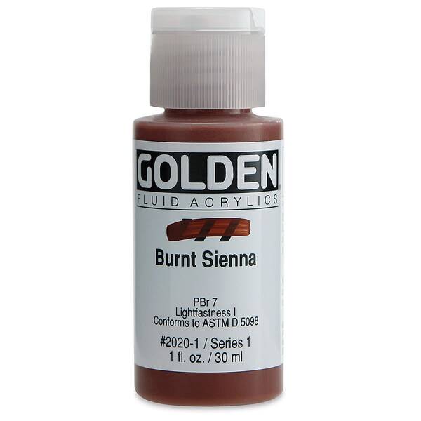 Golden Fluid Akrilik Boya 30 Ml Seri 1 Burnt Sienna - 3