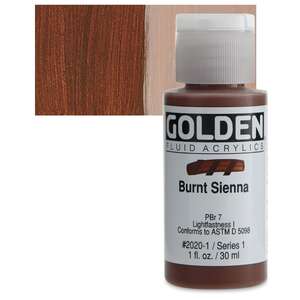 Golden Fluid Akrilik Boya 30 Ml Seri 1 Burnt Sienna - Thumbnail