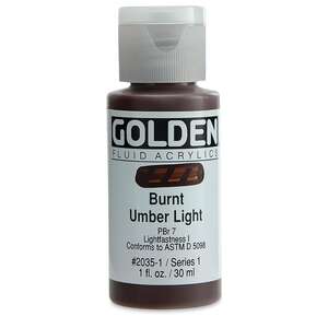 Golden Fluid Akrilik Boya 30 Ml Seri 1 Burnt Umber Light - 3