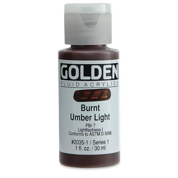 Golden Fluid Akrilik Boya 30 Ml Seri 1 Burnt Umber Light
