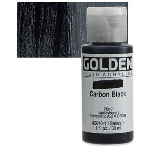 Golden - Golden Fluid Akrilik Boya 30 Ml Seri 1 Carbon Black