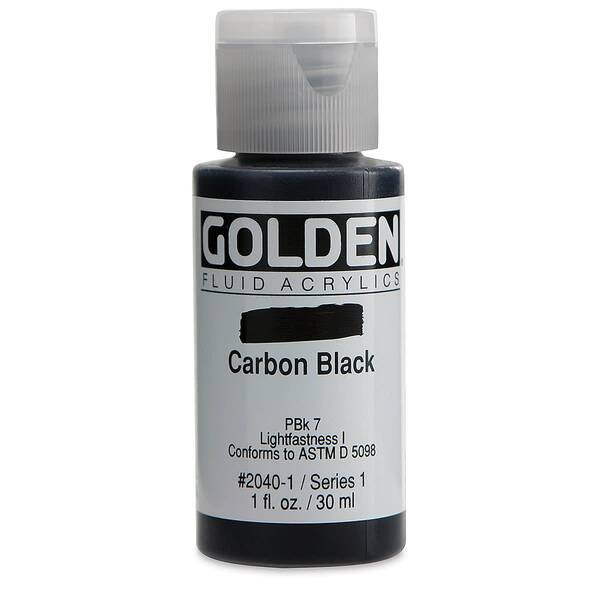 Golden Fluid Akrilik Boya 30 Ml Seri 1 Carbon Black