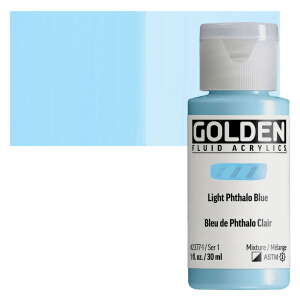 Golden Fluid Akrilik Boya 30 Ml Seri 1 Light Phthalo Blue - Golden
