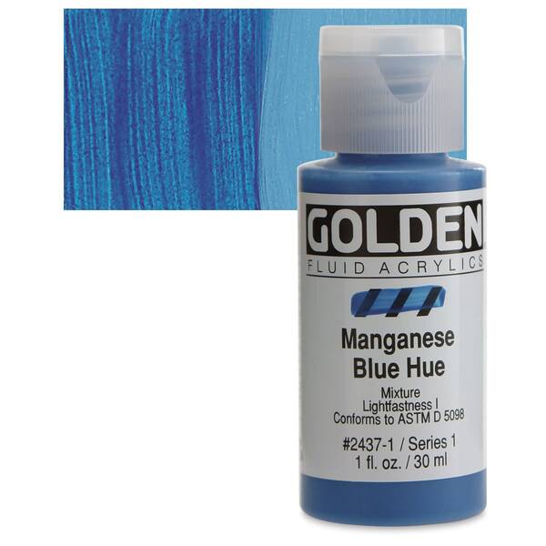 Golden Fluid Akrilik Boya 30 Ml Seri 1 Manganese Blue Hue - 1