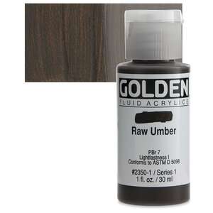 Golden - Golden Fluid Akrilik Boya 30 Ml Seri 1 Raw Umber