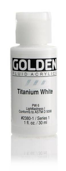 Golden Fluid Akrilik Boya 30 Ml Seri 1 Titanium White - 1