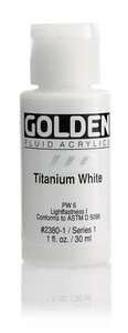 Golden - Golden Fluid Akrilik Boya 30 Ml Seri 1 Titanium White