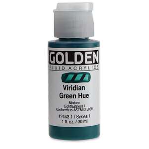 Golden Fluid Akrilik Boya 30 Ml Seri 1 Viridian Green Hue - 2