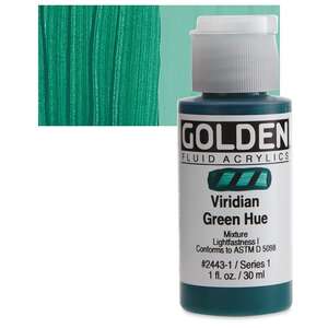 Golden Fluid Akrilik Boya 30 Ml Seri 1 Viridian Green Hue - Thumbnail