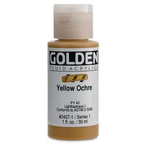 Golden Fluid Akrilik Boya 30 Ml Seri 1 Yellow Ochre - 3