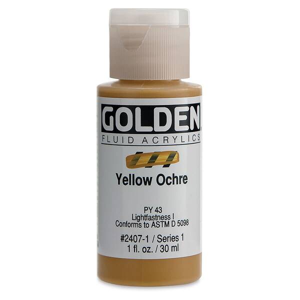 Golden Fluid Akrilik Boya 30 Ml Seri 1 Yellow Ochre - 3