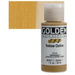Golden - Golden Fluid Akrilik Boya 30 Ml Seri 1 Yellow Ochre