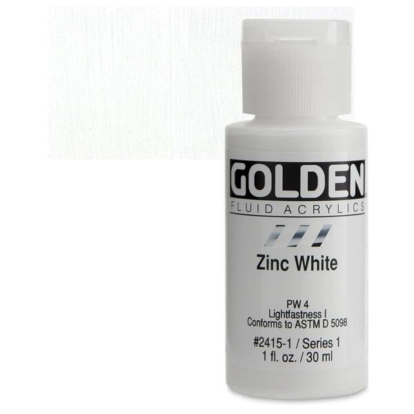 Golden Fluid Akrilik Boya 30 Ml Seri 1 Zinc White - 1