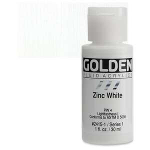 Golden - Golden Fluid Akrilik Boya 30 Ml Seri 1 Zinc White