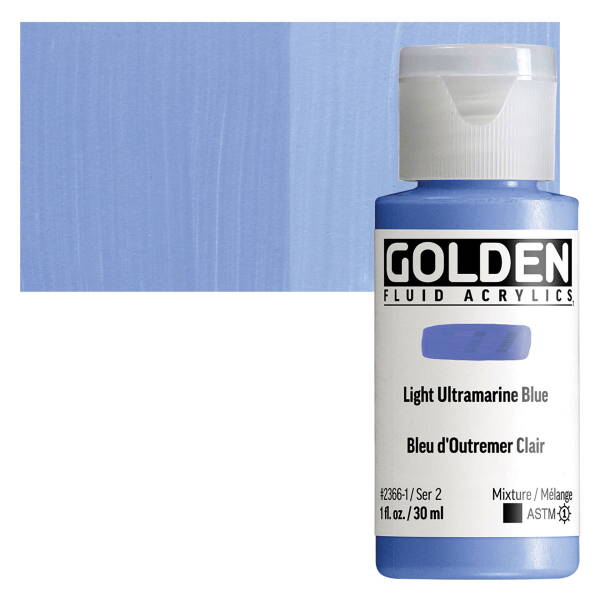Golden Fluid Akrilik Boya 30 Ml Seri 2 Light Ultramarine Blue - 1