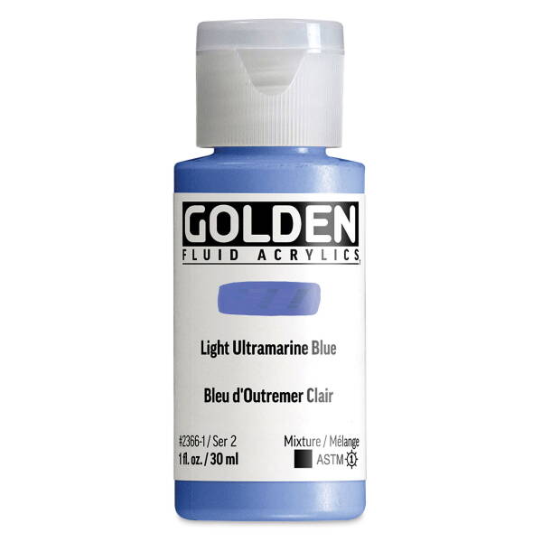 Golden Fluid Akrilik Boya 30 Ml Seri 2 Light Ultramarine Blue - 3