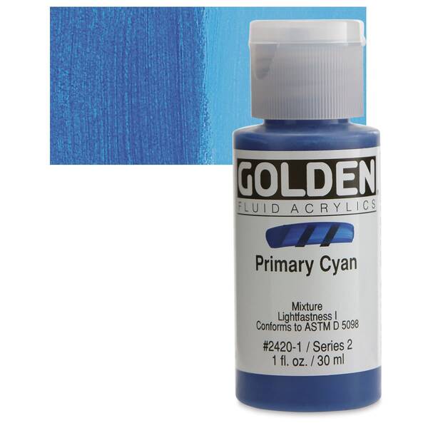 Golden Fluid Akrilik Boya 30 Ml Seri 2 Primary Cyan - 1