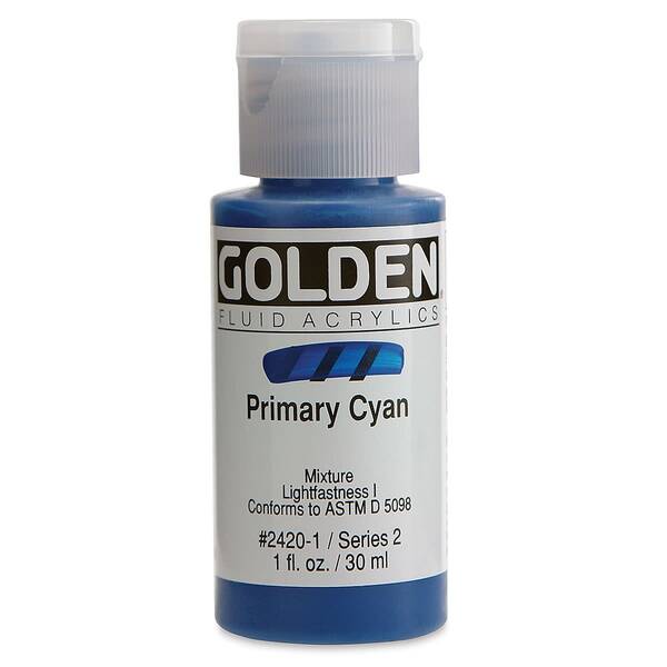Golden Fluid Akrilik Boya 30 Ml Seri 2 Primary Cyan