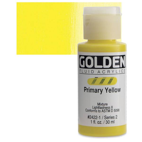 Golden Fluid Akrilik Boya 30 Ml Seri 2 Primary Yellow - 1