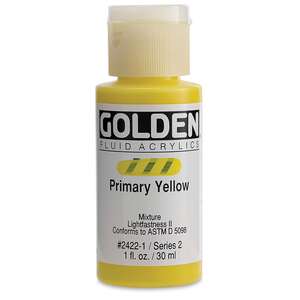 Golden Fluid Akrilik Boya 30 Ml Seri 2 Primary Yellow - 3