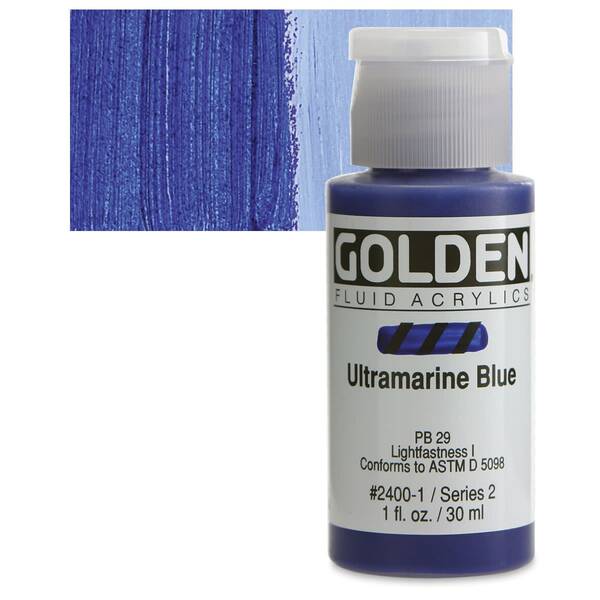 Golden Fluid Akrilik Boya 30 Ml Seri 2 Ultramarine Blue - 1