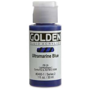 Golden Fluid Akrilik Boya 30 Ml Seri 2 Ultramarine Blue - 3