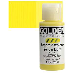 Golden - Golden Fluid Akrilik Boya 30 Ml Seri 3 Benzimidazolone Yellow Light