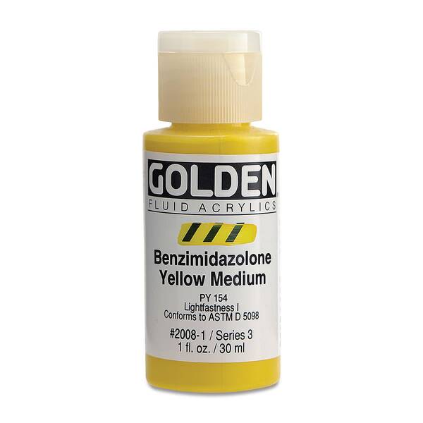 Golden Fluid Akrilik Boya 30 Ml Seri 3 Benzimidazolone Yellow Medium - 3