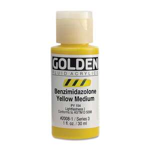 Golden Fluid Akrilik Boya 30 Ml Seri 3 Benzimidazolone Yellow Medium - Thumbnail