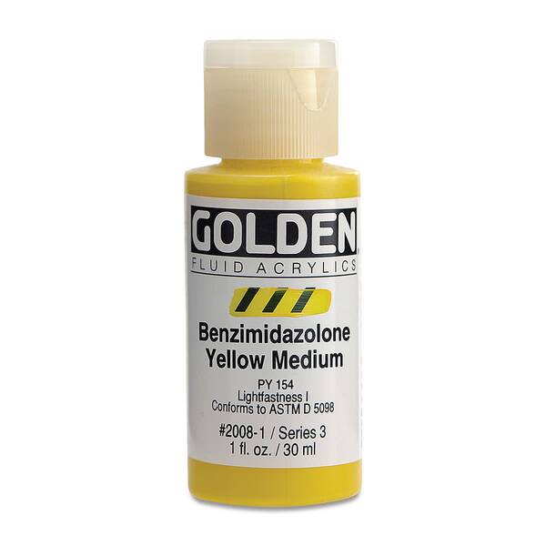 Golden Fluid Akrilik Boya 30 Ml Seri 3 Benzimidazolone Yellow Medium