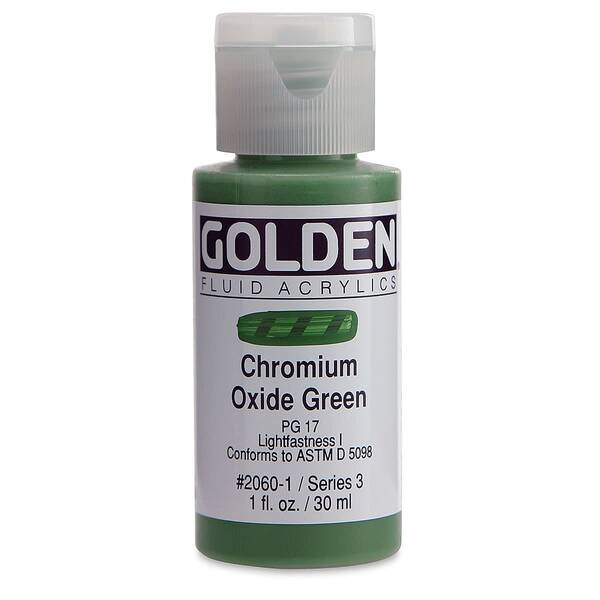 Golden Fluid Akrilik Boya 30 Ml Seri 3 Chromium Oxide Green - 3