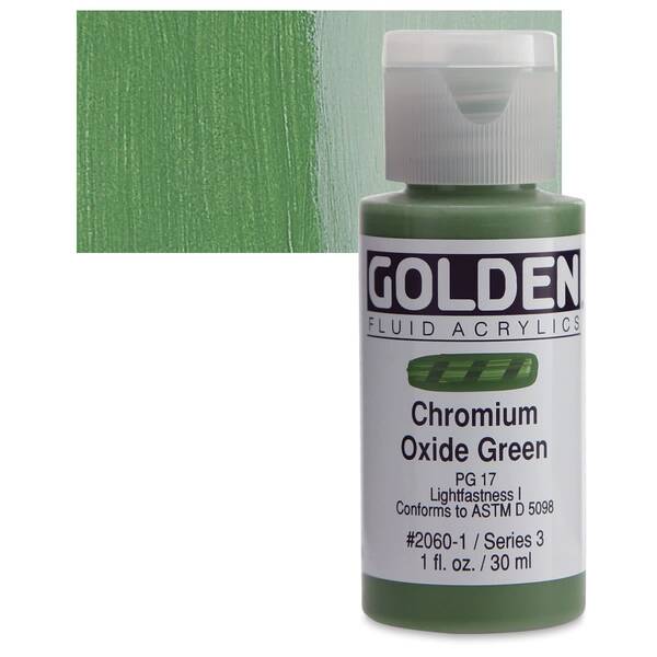 Golden Fluid Akrilik Boya 30 Ml Seri 3 Chromium Oxide Green