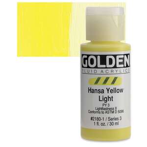 Golden - Golden Fluid Akrilik Boya 30 Ml Seri 3 Hansa Yellow Light