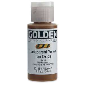 Golden Fluid Akrilik Boya 30 Ml Seri 3 Transparent Yellow Iron Oxide - 3