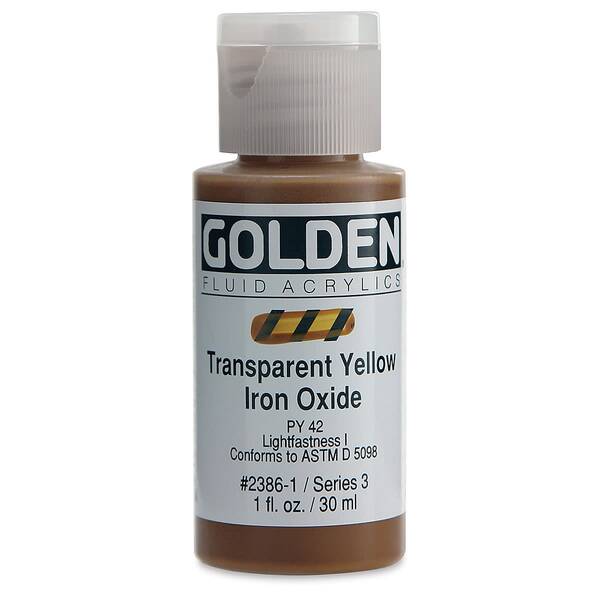 Golden Fluid Akrilik Boya 30 Ml Seri 3 Transparent Yellow Iron Oxide - 3