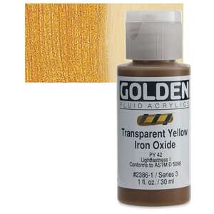 Golden - Golden Fluid Akrilik Boya 30 Ml Seri 3 Transparent Yellow Iron Oxide