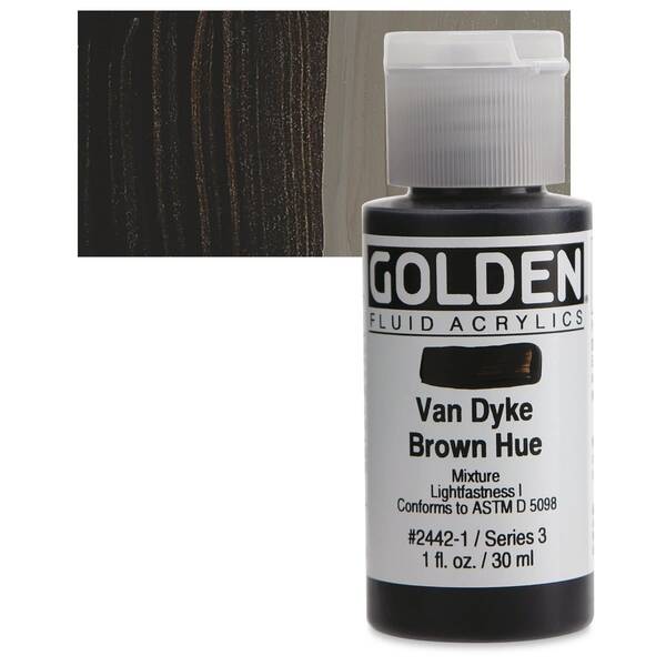 Golden Fluid Akrilik Boya 30 Ml Seri 3 Van Dyke Brown Hue