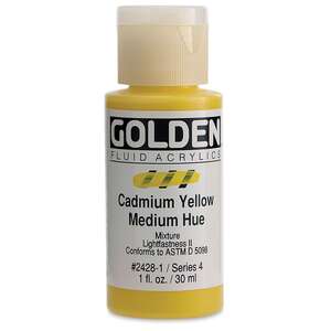 Golden Fluid Akrilik Boya 30 Ml Seri 4 Cadmium Yellow Medium Hue - 3