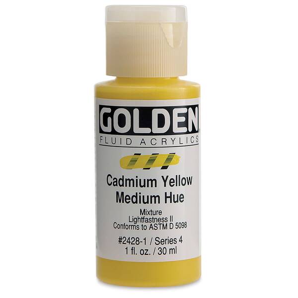 Golden Fluid Akrilik Boya 30 Ml Seri 4 Cadmium Yellow Medium Hue - 3